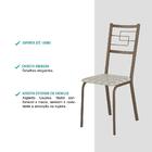 Cadeira Tubo Bronze Tecido Estampado Carraro