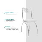 Cadeira Tubo Cromado Napa Branca Carraro