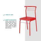Cadeira Tubo Vermelho Napa Vermelha Carraro