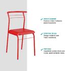 Cadeira Tubo Vermelho Napa Vermelha Carraro