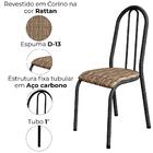 Cadeira Tubular America 056 Cromo Preto Artef