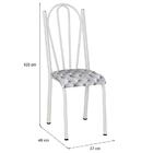 Cadeira Tubular Branca 021 Assento Capitone