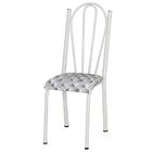 Cadeira Tubular Branca 021 Assento Capitone