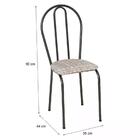 Cadeira Tubular Cromo Preto 004 Assento Rattan