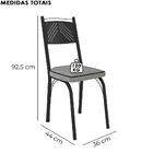 Cadeira Tubular Europa 151 Preto Assento Artef