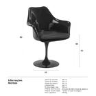 Cadeira Tulipa Com Braços - Saarinen - Preto
