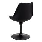 Cadeira Tulipa - Saarinen - Assento Plástico - Preto