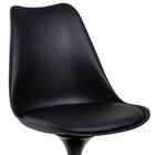 Cadeira Tulipa - Saarinen - Assento Plástico - Preto
