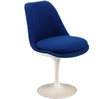 Cadeira Tulipa Saarinen Sem Braço Branca Revestida Em Tecido