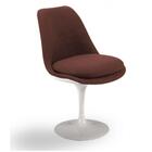 Cadeira Tulipa Saarinen Sem Braço Branca Revestida Marrom