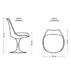 Cadeira Tulipa Saarinen Sem Braço Preta - Vermelho