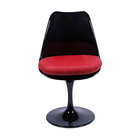 Cadeira Tulipa Saarinen Sem Braço Preta - Vermelho