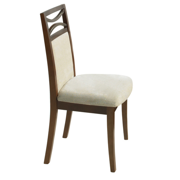 Cadeira Turin Estofada Com Acabamento Fino Em Pu E Madeira Ma
