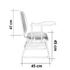 Cadeira Universitária Diretor Com Porta Livros Metal Wood Des