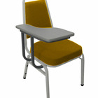 Cadeira Universitária Empilhável Linha Hotel Plus Amarelo