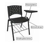 Cadeira Universitária Prancheta Plástica Com Porta Livros Par