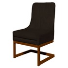 Cadeira Valentina Para Cozinha Base Cobre Suede Marrom - Vall