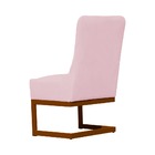 Cadeira Valentina Para Cozinha Base Cobre Suede Rosa Bebe - V
