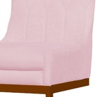 Cadeira Valentina Para Cozinha Base Cobre Suede Rosa Bebe - V