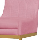 Cadeira Valentina Para Cozinha Base Dourada Suede Rosa - Vall