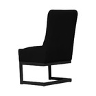 Cadeira Valentina Para Cozinha Base Preta Suede Preto - Valli