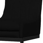 Cadeira Valentina Para Cozinha Base Preta Suede Preto - Valli