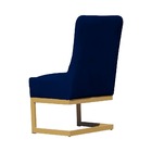 Cadeira Valentina Sala De Jantar Veludo Azul Marinho Base Dou
