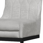 Cadeira Valentina Sala De Jantar Veludo Branco Base Preta - V