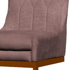 Cadeira Valentina Sala De Jantar Veludo Rose Base Cobre - Val