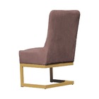 Cadeira Valentina Sala De Jantar Veludo Rose Base Dourada - V