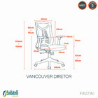 Cadeira Vancouver Presidente - Cinza