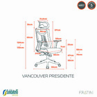 Cadeira Vancouver Presidente - Preta