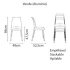 Cadeira Vanda Cm Perna Anodizadas Tramontina