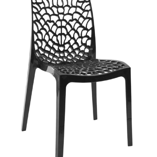 Cadeira Vazada Em Polipropileno Gruvyer Espresso Móveis Preto