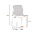 Cadeira Vazada Polipropileno Capri  Fendi