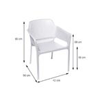 Cadeira Vega Em Polipropileno Branca Com Braço - Or Design