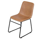 Cadeira Verner  Base Aço - Caramelo