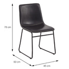 Cadeira Verner  Base Aço - Preta