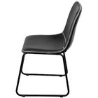 Cadeira Verner  Base Aço - Preta