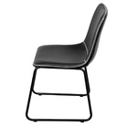 Cadeira Verner  Base Aço - Preta