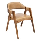 Cadeira Versalhes Madeira Cor Pinhão Estofada Moderna Tecido: