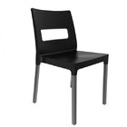 Cadeira Vezo Pés Em Alumínio Preta