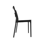 Cadeira Vezo Pés Em Alumínio Preta