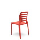 Cadeira Ville 63 Vermelho - Kit Com 4 Unidades Branco