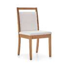 Cadeira Viola Linho Creme E Amêndoa