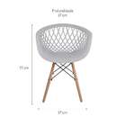 Cadeira Web Branca E Madeira