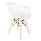 Cadeira Web Branca E Madeira