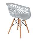 Cadeira Web Branca E Madeira