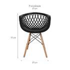 Cadeira Web Preta E Madeira