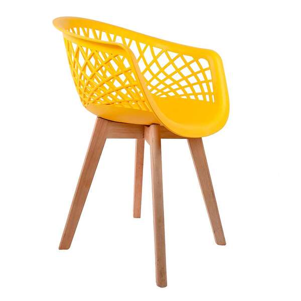 Cadeira Web Wood Amarela